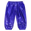Freebily Unisex Boys Girls Shiny Metallic Dance Pants Festival Party Pants Disco Loose Harem Trousers 2-16 Years Blue 5-6 Years view 1