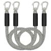 3 Feet Bungee Dock Lines with 2 Clips Heavy Duty 316 Stainless Steel Clips Boat Ropes Mooring Rope & Dock Ties for for Boats PWC or Jet Ski 2PCS (Grey, 3 Feet) view 1