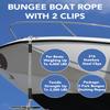 3 Feet Bungee Dock Lines with 2 Clips Heavy Duty 316 Stainless Steel Clips Boat Ropes Mooring Rope & Dock Ties for for Boats PWC or Jet Ski 2PCS (Grey, 3 Feet) view 3
