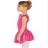Arshiner Ballet Leotards for Girls Ballet Leotard with Skirt Toddler Flutter Sleeve Dance Dress Rose Red 2-3T view 4