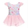Arshiner Gymnastics Leotards for Girls 3t Toddler Flutter Sleeve Ballet Leotard with Shinny Skirts Pink Floral 2-3T
