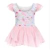 Arshiner Gymnastics Leotards for Girls 3t Toddler Flutter Sleeve Ballet Leotard with Shinny Skirts Pink Floral 2-3T view 2