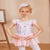 Arshiner Gymnastics Leotards for Girls 3t Toddler Flutter Sleeve Ballet Leotard with Shinny Skirts Pink Floral 2-3T view 3
