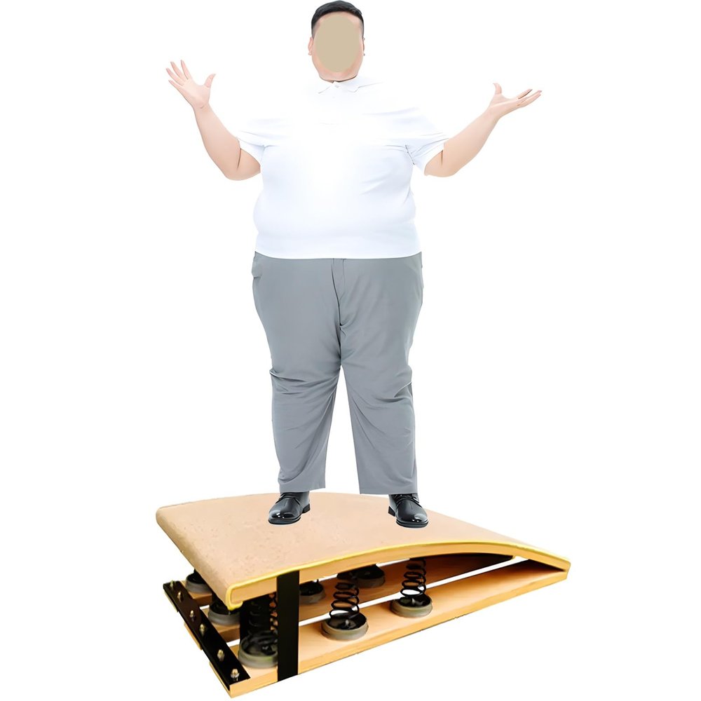 Katzowen Heavy Duty Vault Spring Board Gymnastics Springboard for Vaulting Training, Hardwood Curved Springboard with 6 Spring, Sport Vault Board for Adults, Load 110kg / 240lbs