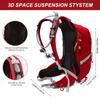 IX INOXTO 20L Hydration Backpack, Waterproof Hiking Internal Frame Backpacks with 2L Hydration Water Bladder and Rain Cover for Men, Lightweight Travel Daypack for Cycling,Camping,Ski (red) view 3