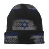 America USA Israel Half Flag Chic Knit Beanies: Cozy Skull Caps for Winter Warmth at Home & Outdoors!50 Black view 4