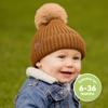 KeaBabies 2-Pack Baby Hats for Girls, Boys - Stretchy Baby Beanies, Cute Newborn & Toddler Winter Hat, Soft & Warm Pom Pom Beanie for Infant, Toddler, Boys, Girls 6-36 Months (Latte, M) view 2