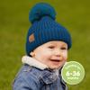 2-Pack Baby Hats for Girls, Boys - Stretchy Baby Beanies, Cute Newborn & Toddler Winter Hat, Soft & Warm Pom Pom Beanie for Infant, Toddler, Boys, Girls 6-36 Months (Cobalt, M) view 2