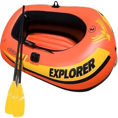 CukUJH Orange Outdoor Inflatable Canoe, Boat + Paddle + Pump, Water Sports for 2/3 People(Size:185cm)