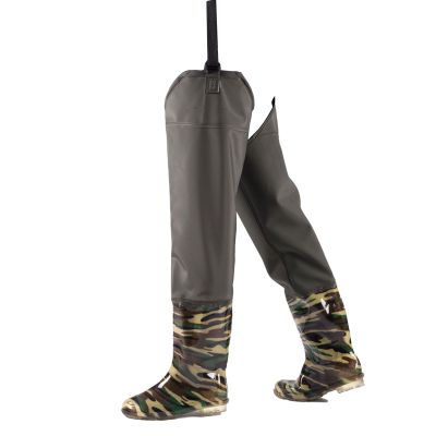 BERRIHORT Hip Waders Waterproof Hip Wader with Adjustable Buckle Lightweight PVC Wading Hip Boots for Fishing Hunting(Size:8.5)
