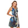 ALAZA Dog Painting Starry Night Women Summer Dresses Casual Sleeveless Sundress with Pockets Tank Dress S Multicoloured view 2