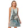 ALAZA Shark Flying Women Summer Dresses Casual Sleeveless Sundress with Pockets Tank Dress S Multicoloured view 1