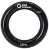 GM CLIMBING Black Large Rappel Ring 25kN for Rock Climbing Arborist Rescue Slackline Hammock 1-Pack view 1
