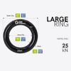 GM CLIMBING Black Large Rappel Ring 25kN for Rock Climbing Arborist Rescue Slackline Hammock 1-Pack view 3