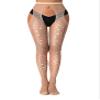 lmotpe Nude Fishnet Stockings for Women Tights Rhinestone Women's Sparkly Stockings High Waist Pantyhose view 2