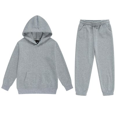Boys 2 Pieces Sweatsuits Pullover Hoodie and Sweatpants Girls Fashion Tracksuit Set Birthday Gift for Kids (Grey,6 Years)