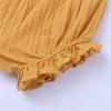Newborn Baby Girls Boys Bubble Shorts Infant Cotton Linen Blend Cute Bloomer Shorts Loose Harem (Yellow, 0-6 Months) view 2