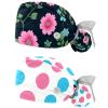 2 Packed Wallpaper Pattern Scrub caps Women Chef hat Nurse Scrub Cap for Home view 1