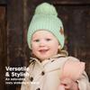 2-Pack Baby Hats for Girls, Boys - Stretchy Baby Beanies, Cute Newborn & Toddler Winter Hat, Soft & Warm Pom Pom Beanie for Infant, Toddler, Boys, Girls 6-36 Months (Macaron, M) view 3