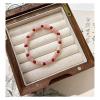 Bracelet Chinese natural pink agate crystal bamboo section lucky health jade beaded men and women Chinese Hanfu cheongsam wear matching ornaments view 2