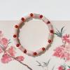 Bracelet Chinese natural pink agate crystal bamboo section lucky health jade beaded men and women Chinese Hanfu cheongsam wear matching ornaments view 3