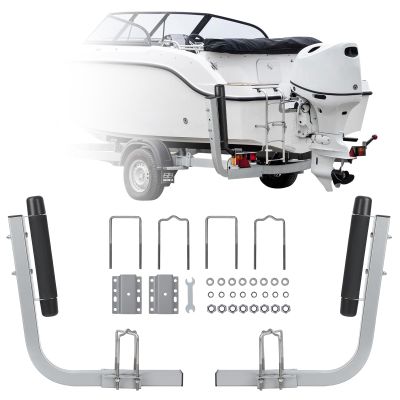 CHEINAUTO Heavy-Duty Roller Guide-On System, 20.5" Adjustable Design Trailer Guide Poles, 2PCS Rustproof Galvanized Steel Trailer Guide, Heavy Duty Roller Guide, for Ski Boat, Fishing Boat