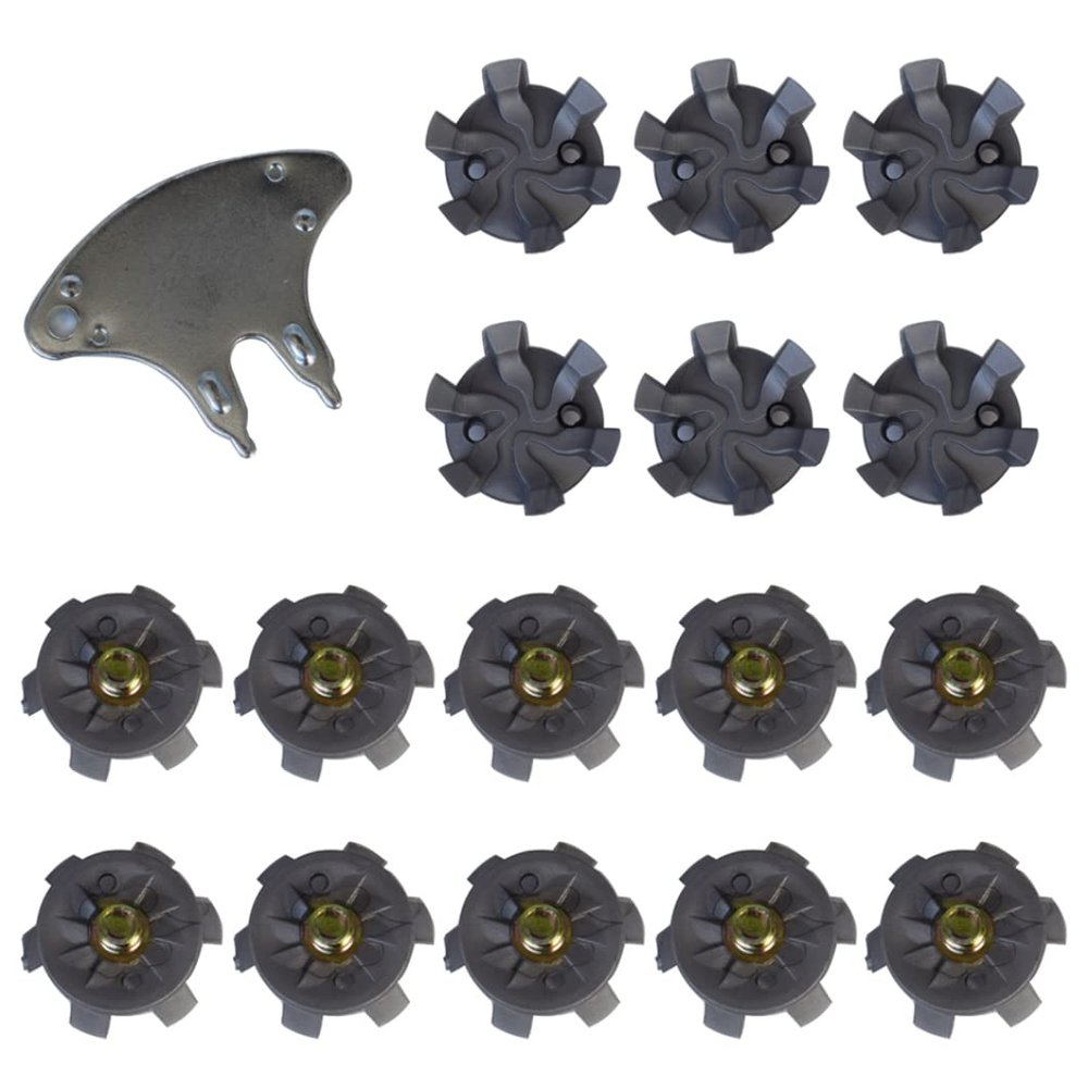 Pineeseatile Golf Spikes Golf Shoe Spikes Replacement with Spanner Tool for Golf Shoe Accessories 16PCS+1Tool Spikes
