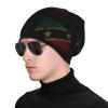 America USA Saint Kitts and Nevis Half Flag Chic Knit Beanies: Cozy Skull Caps for Winter Warmth at Home & Outdoors!76 Black view 2