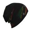 America USA Saint Kitts and Nevis Half Flag Chic Knit Beanies: Cozy Skull Caps for Winter Warmth at Home & Outdoors!76 Black view 3