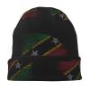America USA Saint Kitts and Nevis Half Flag Chic Knit Beanies: Cozy Skull Caps for Winter Warmth at Home & Outdoors!76 Black view 4