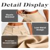 ELLEVEN Women's Cargo Skirt High Stretchy, y2k Mini Jean Skirts for Women Denim Low Waist Cute Skirt with Pocket Khaki X-Small view 4