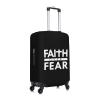 OKLRYNBV Faith Over Fear Bible Scripture Verse Christian Travel Luggage Cover Suitable for 18-32 inch Luggage Cases, Large, Black view 3