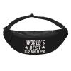 HYYTNHJSD World's Best Grandpa Waist Bag Men's and Women's Adjustable Travel Chest Pack Outdoor Running Waist Bag, Black view 2