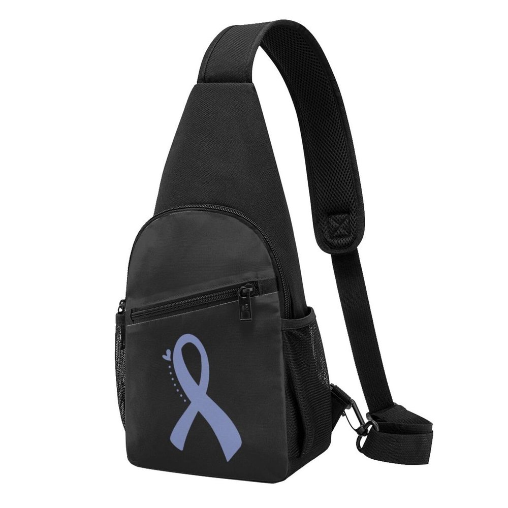 HYYTNHJSD Fashion One-Shoulder Bag Esophageal Cancer Awareness Anti-Theft Crossbody Shoulder Chest Bag, Black