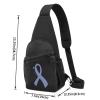 HYYTNHJSD Fashion One-Shoulder Bag Esophageal Cancer Awareness Anti-Theft Crossbody Shoulder Chest Bag, Black view 4