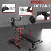 Chest Press Machine Upgraded, 1250LBS Foldable Bench Press Machine with Independent Converging Arms, Adjustable Height Chest Press Machine Space Saving Weight Bench, AB Workout Home Gym Equipment view 3