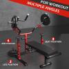 Chest Press Machine Upgraded, 1250LBS Foldable Bench Press Machine with Independent Converging Arms, Adjustable Height Chest Press Machine Space Saving Weight Bench, AB Workout Home Gym Equipment view 4