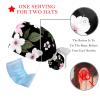 2 Packed Flowers Wallpaper Scrub caps Women Chef Cap Nurse Scrub Cap for Nurse view 3