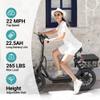 NAVIC T1PRO Electric Scooter Adults,Electric Scooter with Seat,Max 49 Miles Ranges,Top Speed 22 mph,750W Peak Motor,e Scooter for Pets,Cargo with Back Basket view 2