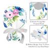 2 Packed Orchid Flowers Leaves Scrub caps Women Ponytail Scrub Cap Surgical Scrub Cap for Home view 4