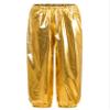 Agoky Kids Unisex Girls Boys Shiny Metallic Dance Pants Athletic Harem Trousers Hip Hop Jazz Street Dancewear 2-16 Years Gold 5-6 Years view 3
