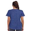 Alovien Women's Short Sleeve Workout Shirts, V Neck Sports Yoga Running Tops, Dry Fit Tops Side Split Tee, Dark Blue,3XL view 2