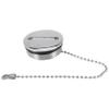 Pasuihcay Boat Deck Fill Filler Replacement Cap with Chain Stainless Steel Fuel Water Gas, silver view 1
