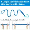 MOOCY Kayak Paddle Leash, 3-7 ft Stretchable Strap Lanyard for SUP, Canoeing, Fishing Accessories - Secure Bungee Rod Holder Tether(Blue, 2 Pack) view 2