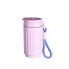 AXUYU 450ml Titanium Inner Liner Vacuum Insulated Water Bottle, Double Driking Cup Lid, Wide Mouth Water Bottle with Removable Handle Rope for Travelling Climbing Running Outdoor (Pink) view 1