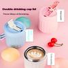 AXUYU 450ml Titanium Inner Liner Vacuum Insulated Water Bottle, Double Driking Cup Lid, Wide Mouth Water Bottle with Removable Handle Rope for Travelling Climbing Running Outdoor (Pink) view 4