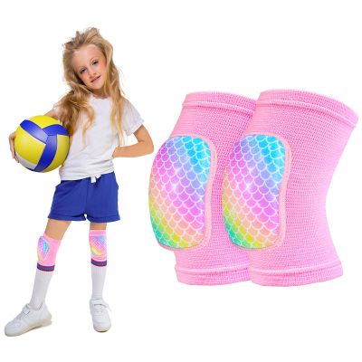 PAMAID Volleyball Knee Pads for Kids Girls, Sponge Knee Brace Breathable Flexible Elastic Knee Support for Volleyball Football Dance Skating Basketball Sports, 3-7 Years