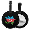 Azerbaijan Flag Map Round Luggage Tag 2 PCS view 1