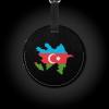 Azerbaijan Flag Map Round Luggage Tag 2 PCS view 2