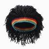 Zonfer Men Knit Hat with Hair Wig Wool Hat Simulation Dirty Braid Warm Knitted Funny Holiday Role Playing Beanie Hat with Dreadlocks view 1